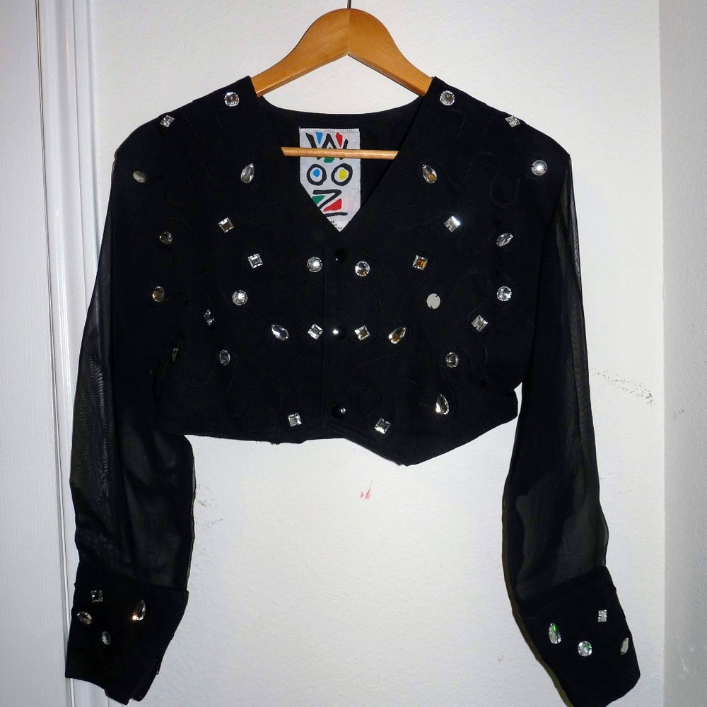 Vintage Wooz Bedazzled Cropped Jacket